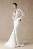 Mermaid Gown with Sheer Shirt