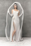 Chiffon Layered Gown with Shawl