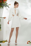 Cut-Out Crepe Short Dress