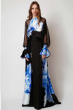 Floral Blouse with Skirt