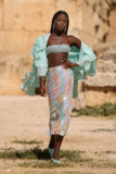 Ruffled Bolero with Top & Skirt
