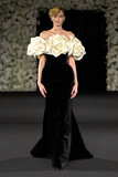 Velvet and Silk Flower Gown