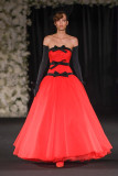 Red Bow Trim Gown