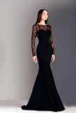 Lace and Crepe Gown