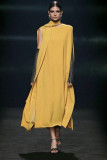Fardella Pleated Midi Dress and Cape
