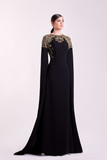 Cape Sleeves Gown