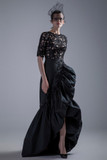 Black Top with Ruffle Skirt