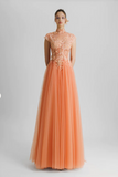 High-Collar Cap Sleeve Dress