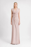 V-Neckline Gown with Waist Draping
