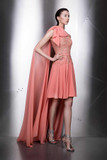 Draped One Shoulder Cocktail Dress