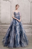 Cascading Ruffled Short Sleeve Gown