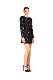 Long Sleeve Dot Cocktail Dress