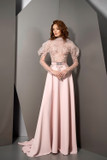 Floral Embellished A-Line Gown