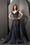 Off the Shoulder  Embellished Gown