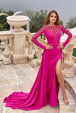 Beaded Crepe and Tulle  Gown