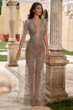 Beaded  Tulle Gown