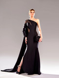 Draped One-Shoulder Dress