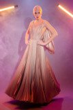 Athena Satin Foil Gown