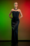 Midnight Satin Gown