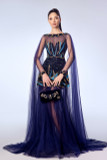 Short Beaded  Tulle Gown