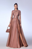 Embroidered Cassida Mousseline Gown
