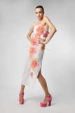 Floral Strapless Top with Skirt