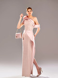 One-Shoulder Satin Dress