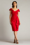 Textured Crepe Cap Sleeve Dress
