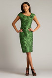 Textured Jacquard Cap Sleeve Dress