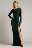 Metallic Jersey Draped Gown