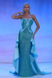 Fully-Beaded Strapless Gown