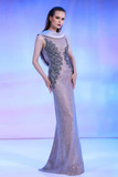 Silver Thread Sequined Gown