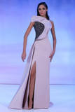Mikado and Crepe Gown