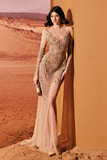 Palm-Like Tulle Gown
