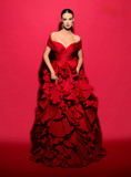 Off the Shoulder Ruffled Gown
