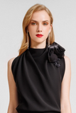 Sleeveless Draped Top