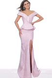 Off Shoulder High-Slit Gown