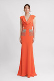 Cowl Neckline Gown