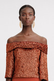 Off-The-Shoulders Sequins Top