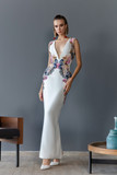 Canton Crepe Fitted Gown