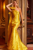 One Shoulder Mermaid Evening Gown