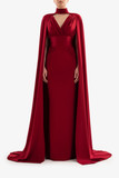 Jersey Gown with Cape