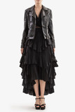 Lace Top, Taffeta Skirt with Jacket