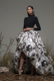 Boreto Long Sleeve High-Low Gown