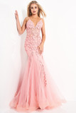 Floral Mermaid Informal Wedding Gown