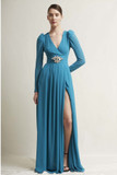 Alida Long Sleeve Georgette Gown