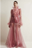 Anna Long Sleeve Organza Gown