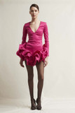 Lucilla Long Sleeve Shantung Dress