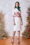 Long Sleeve Floral Top and Skirt