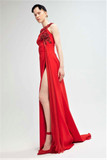 Embellished Slit Gown